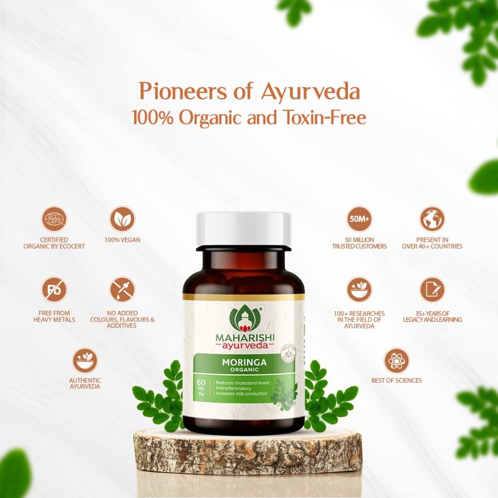 Maharishi Ayurveda Organic Moringa Tablet For Pain And Inflammation In