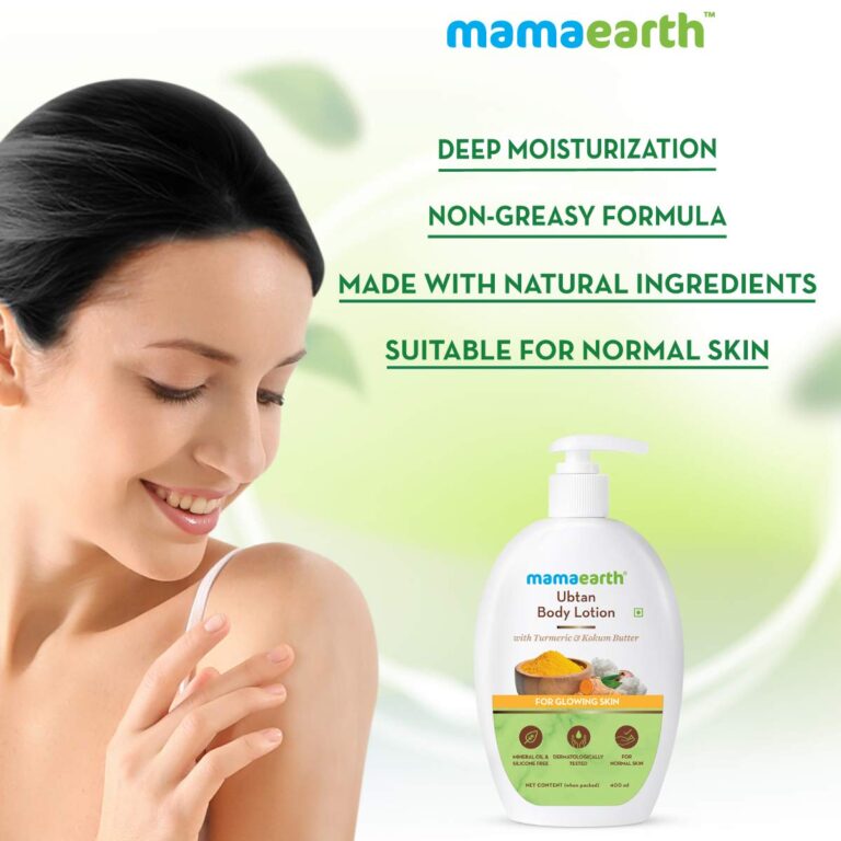 Mamaearth Ubtan Body Lotion with Turmeric & Kokum Butter for Glowing ...