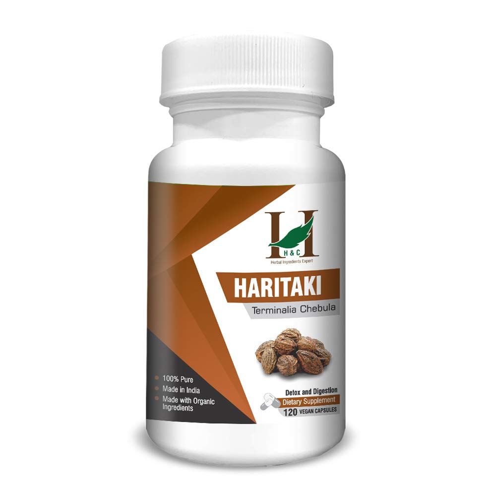 H&C Herbal Ingredients Haritaki Capsules (120 Capsules) For Absorption ...