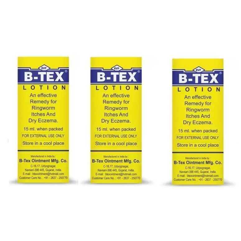 B- TEX Lotion For Ringworm And Itches, Eczema 15ml X 3 For Eczema ...