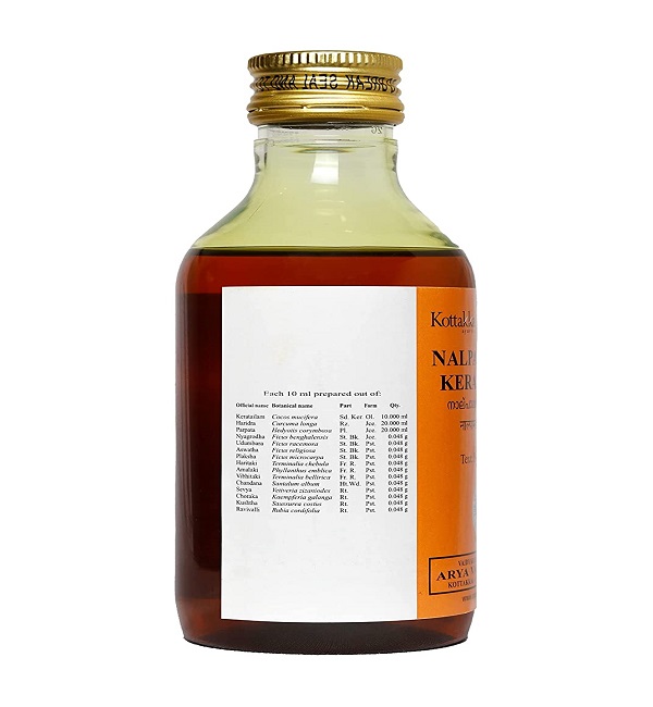 Kottakkal Ayurveda NALPAMARADI KERA TAILAM(200ml) For Skin ...