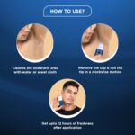 BELLAVITA Deo White Natural Underarm Roll On Deodorant for Men |Control Odour|Alcohol-Free| Antiperspirant for Long Lasting Freshness 50ml - Image 6
