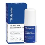 Be Bodywise 4% Aha Bha Underarm Roll On | No Fragrance | With Alpha Arbutin | Kills Odour Causing Bacteria, Reduces Pigmentation Long Lasting Freshness | Aluminum Free | 50 Ml, Liquid