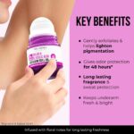 Dr. Sheth’s Gulab & Glycolic Acid Underarm Roll-On | 6% Actives | 48Hours Odor Protection | AHA Based | Aluminum & Alcohol Free | Sweat Control & Fades Pigmentation | Floral Fragrance | For Women|50ml - Image 4