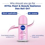 Nivea Women Deodorant Roll On Pearl & Beauty Radiance 50 Ml | For Eventoned Smooth & Beautiful Underarms - Image 2