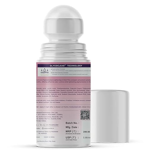Sanfe softtouch 6 Sanfe Underarm Lightening Roll On (Soft Touch) with 5% AHA Glycolic Acid & Salicylic acid 0.5% W/W For Underarms | Lightens & Remove Pigmentation | Deodorant for Underarms | Glycoclear Technology | Men & Women - Image 1