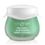 Dot & Key Skin Care Pollution + Acne Defense Green Clay Mask | Clay Mask for Face with Salicylic & Matcha Tea | Reduces Active Acne, Soothes Redness | For Dark Spots, Oily, Acne Prone Skin | 85g