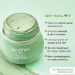 Dot & Key Skin Care Pollution + Acne Defense Green Clay Mask | Clay Mask for Face with Salicylic & Matcha Tea | Reduces Active Acne, Soothes Redness | For Dark Spots, Oily, Acne Prone Skin | 85g - Image 2