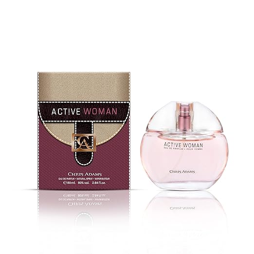 Chris Adams active woman 1 Chris Adams Eau De Parfum - Active Woman 80ml | Fresh Floral Fruity Musky Scent | Premium Long Lasting Luxury Fragrance Perfume | Daily Use Perfume For Women | Ideal Gift For Women | Made in U.A.E. - Image 1