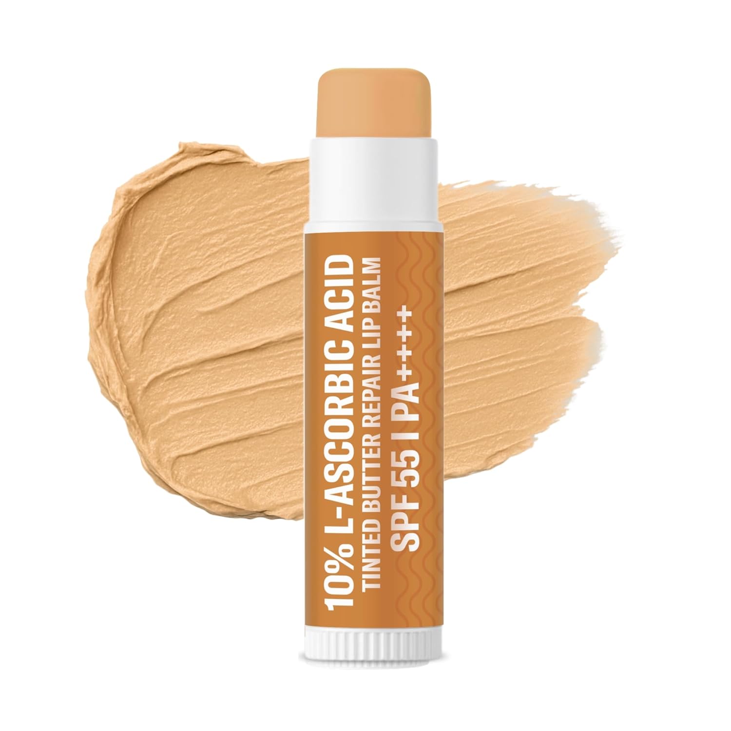 BAKE 10% L-Ascorbic Acid Tinted Butter Brightening Lip Balm 5g 1 BAKE 10% L-Ascorbic Acid Tinted Butter Brightening Lip Balm SPF 55 PA++++ with Kojic Acid 24 Hour Moisturization | For Dark, Pigmented, Dry & Chapped Lips | De-Tan Lip Balm | For Men & Women - 5g - Image 1