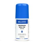Bella Vita Organic Deo White Deodorant for Men, Natural Roll On for Dark Underarms Lightening, Long Lasting Freshness 50ml