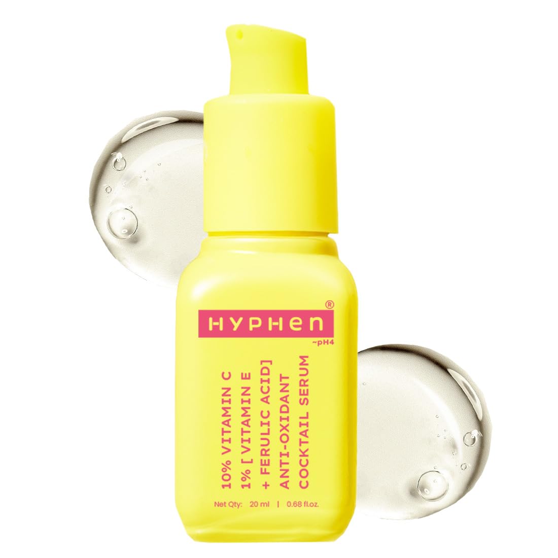 Hyphen 10% Vitamin C, 1% Vitamin E & Ferulic Acid Serum 20ml 1 Hyphen 10% Vitamin C, 1% Vitamin E & Ferulic Acid Serum| Clinically Tested to Brighten, Treat Dark Spots & Pigmentation | 12Hr Slow Release Formula| Non-Irritating, Suitable for Sensitive Skin – 20ml - Image 1