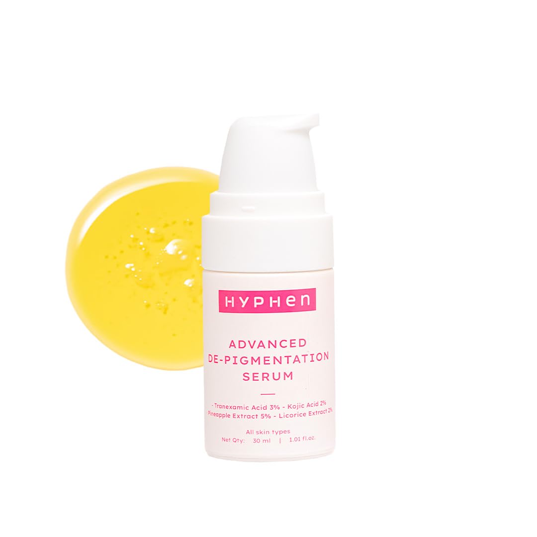 Hyphen Advanced De-Pigmentation Serum 30ml 1 Hyphen Advanced De-Pigmentation Serum For Hyperpigmentation, Melasma, Dark Spots & Scars With 2% Kojic Acid | Visibly Brightens & Even Tones Skin | Serum For Women & Men - 30ml - Image 1