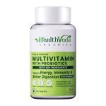 Health Veda Organics Multivitamin with Probiotics | 120 Tablets | 45+ Ingredients for Daily Energy, Immunity & Gut Health Support | For Men & Women