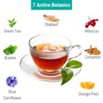 OH CHA - Evening Cleanse | Detox Green Tea with Brahmi, Shatavari, Cinnamon, Blue Cornflower, Hibiscus, Citric Rinds | Cleanse Worries Away | 100% Whole Green Tea Leaves | 35g Tin Caddy - Image 4