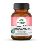 A TATA Product - Organic India Pure Ashwagandha Root Capsules - 60 Veg Caps (400mg), For Vitality & Relieves Stress, Naturally Boosts Energy & Stamina, Improves Immune System, GMP & NPOP Certified