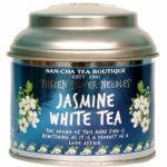 Sancha Tea Boutique, Jasmine White Tea, 25g Silver Needle White Tea Buds, Chinese White Tea with Jasmine Blossoms, Rare Floral Loose Leaf Tea