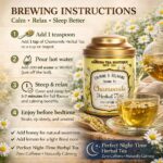Sancha Tea Boutique, Pure Chamomile Tea, 50g Loose Leaves, Caffeine Free Herbal Tisane, Bedtime for Good Sleep, Stress Relief & Relaxation - Image 4
