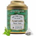Sancha Tea Boutique Tulsi Tea | Rama, Shyama & Vana Tulsi Blend | 25 Pyramid Tea Bags | Immunity Support | Caffeine-Free Ayurvedic Herbal Infusion