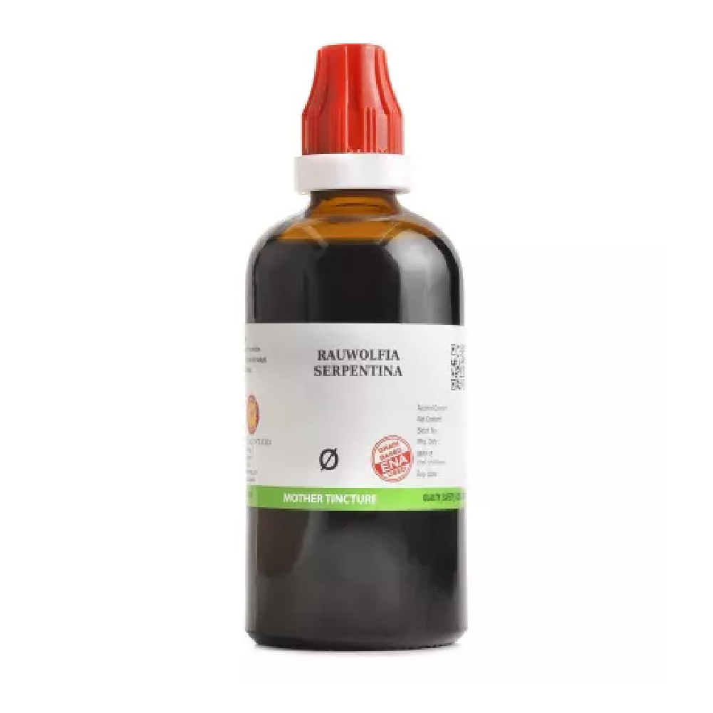 BJain Rauwolfia Serpentina 1X (Q) (100ml) BJain Rauwolfia Serpentina 1X (Q) Mother Tinctures (100ml) - Image 1