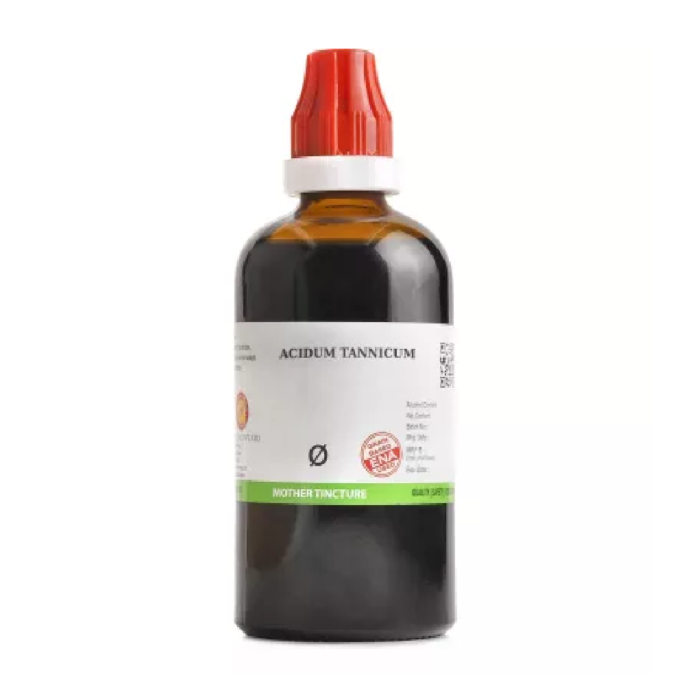 BJain-Acidum-Tannicum-1X-Q-100ml.png BJain Acidum Tannicum 1X (Q) Mother Tincture (100ml) For Constipation, Cough, Weakness - Image 1