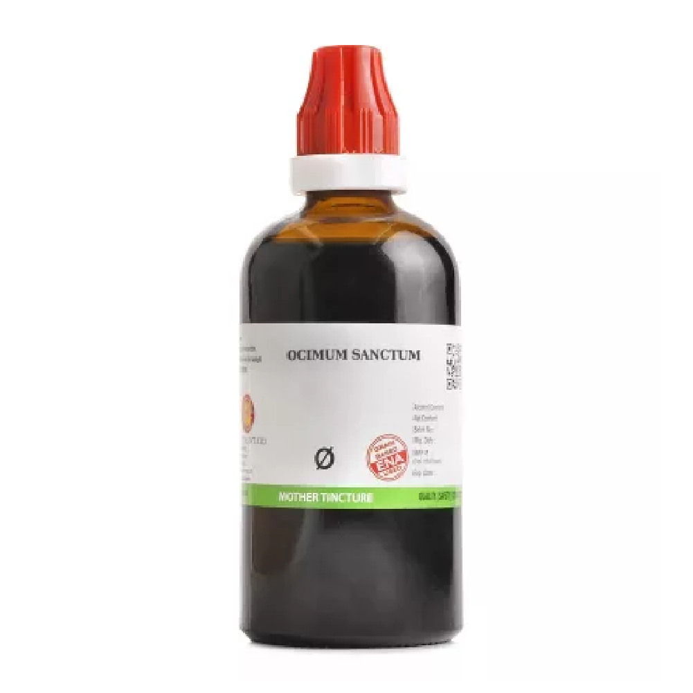 BJain-Ocimum-Sanctum-1X-Q-100ml.png BJain Ocimum Sanctum 1X (Q) Mother Tincture (100ml) For Vomiting, Ringworm - Image 1