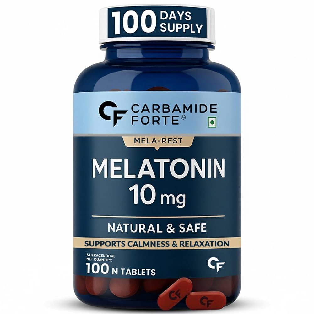 Carbamide Forte Melatonin 10 mg Pills 1 Carbamide Forte Melatonin 10 mg Pills | Sleep Supplement for Better Sleep | Melatonin Tablet for Restful Deep Sleep - 100 Veg Tablets - Image 1