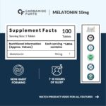 Carbamide Forte Melatonin 10 mg Pills | Sleep Supplement for Better Sleep | Melatonin Tablet for Restful Deep Sleep - 100 Veg Tablets - Image 2