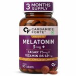 Carbamide Forte Melatonin 3mg with Tagara 75mg Sleeping Aid Pills – 90 Tablets