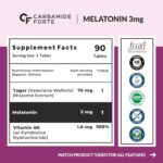 Carbamide Forte Melatonin 3mg with Tagara 75mg Sleeping Aid Pills – 90 Tablets - Image 2