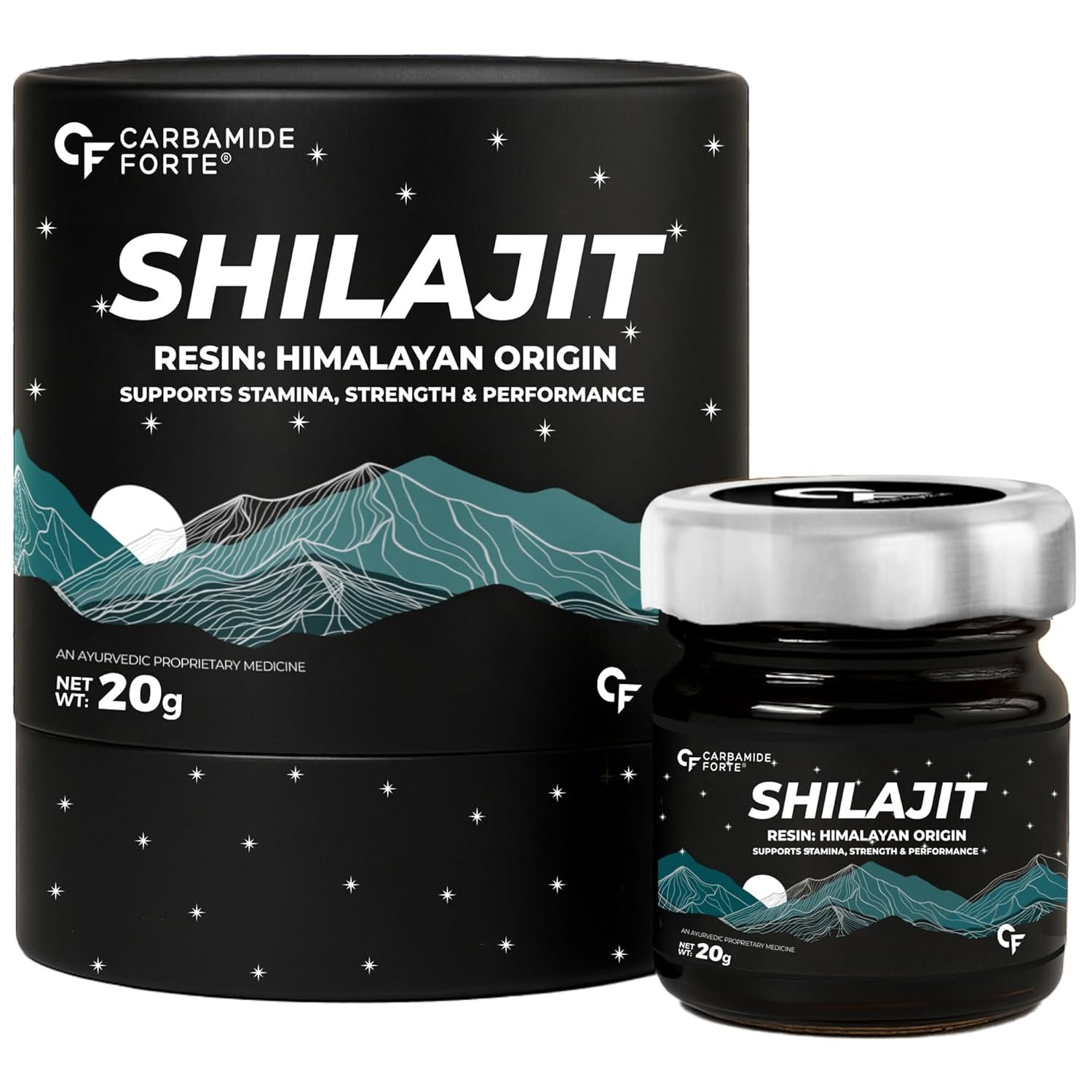 Carbamide Forte Shilajeet Plain Resin for Men 1 Carbamide Forte Shilajit/Shilajeet Plain Resin for Men | Shilajit for Men with Saffron, Swarna Bhasma | Ayurvedic Shilajeet Original with Fulvic Acid & Trace Minerals | Heavy Metal Free | 20g Resin - Image 1