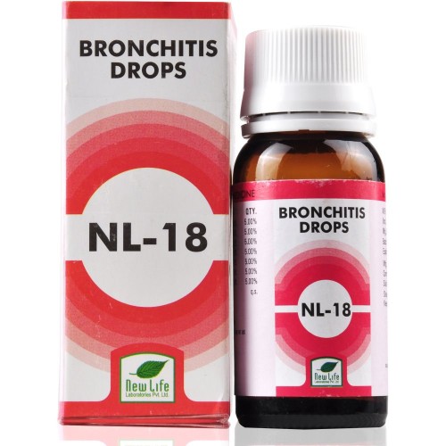 New-Life-NL-18.jpg New Life NL-18 (Bronchitis Drops) (30ml) For Breathlessness with Cough, Wheezing, Difficult Breathing - Image 1