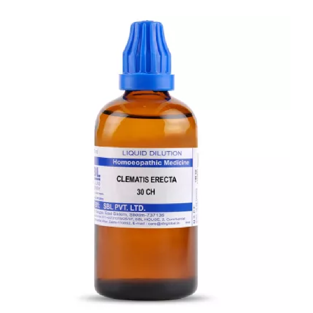SBL-Clematis-Erecta-30-CH-100ml.png SBL Homeopathy Clematis Erecta Dilution (30 ML / 100 ML) For Eczema Headache Swelling - Image 1