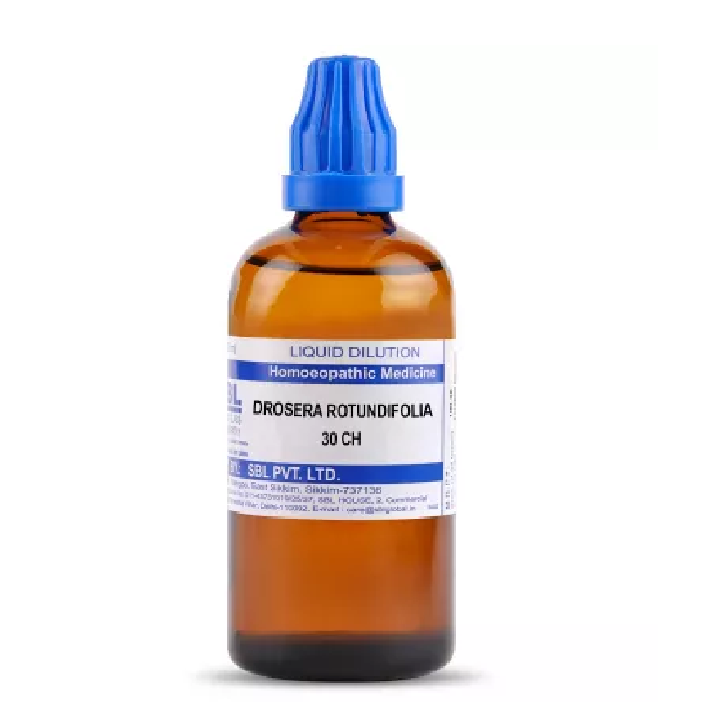 SBL-Drosera-Rotundifolia-30-CH-100ml.png SBL Homeopathic Drosera Rotundifolia Dilution (30 ML / 100 ML) For Cough - Image 1