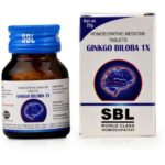 SBL Ginko Biloba 1X (25g) Tablets for vertigo cough Improves Memory