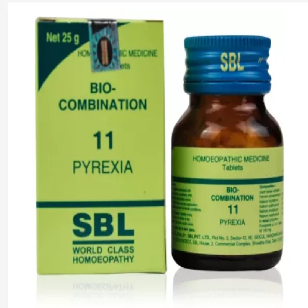 SBL Homeopathic Bio Combination 11( BC 11) Tablets for PYREXIA 25gm for Allergic Rhinitis Fever Cold SBL Homeopathic Bio Combination 11( BC 11) Tablets for PYREXIA 25gm for Allergic Rhinitis Fever Cold - Image 1