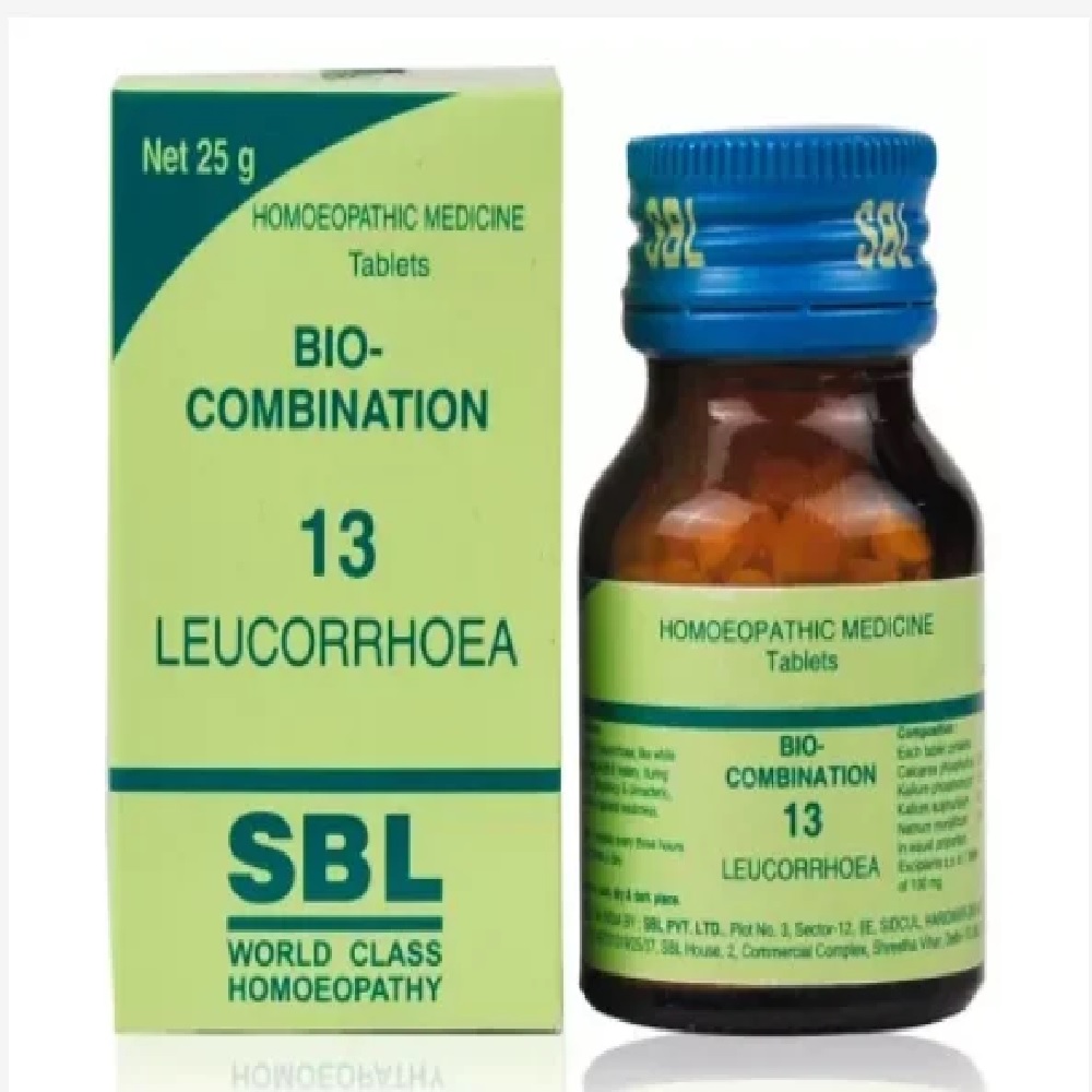 SBL Homeopathic Bio Combination 13( BC 13) Tablets SBL Homeopathic Bio Combination 13( BC 13) Tablets for LUECORRHOEA 25gm for smelling - Image 1