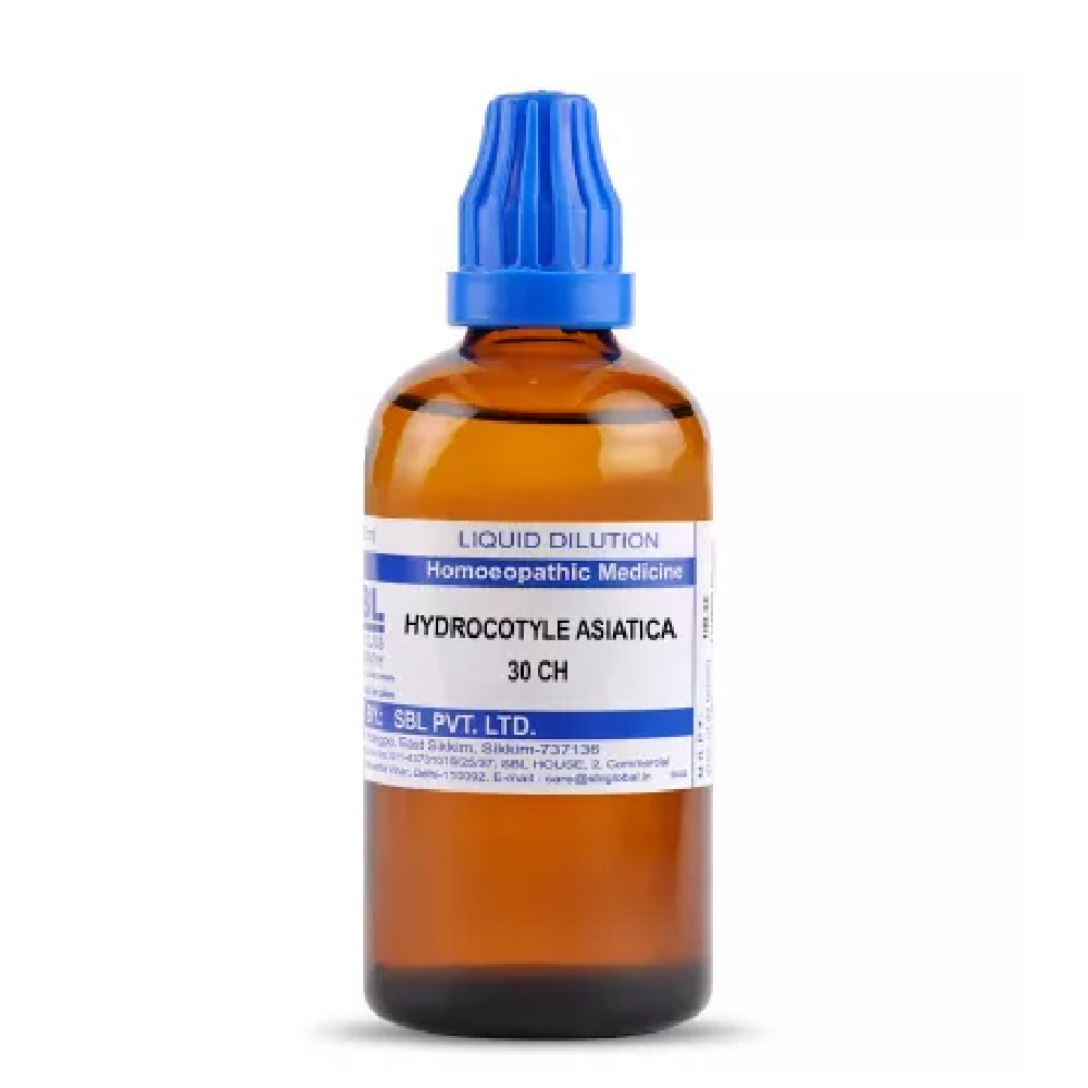 SBL-Hydrocotyle-Asiatica-30-CH-100ml.png SBL Homeopathic Hydrocotyle Asiatica Indica Dilution (30 ML / 100 ML) For Swelling, Acne - Image 1