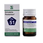 Dr Willmar Schwabe India Homoeopathic Grindelia Pentarkan (20g) Tablets (Ptk. 51) for cough nausea vomiting
