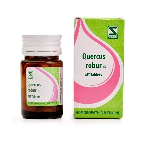 Schwabe-QUERCUS-ROBUR-1XTablets.jpg Dr Willmar Schwabe India Homoeopathic Quercus Robur 1X MT Tablets (20g) for gastritis constipation - Image 1
