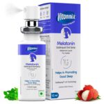 Vitonnix Melatonin 2mg Sleep Spray | Under the Tongue Sublingual Technology | Supports Deep Sleep & Stress Relief | Fast Absorbing, Non-Addictive & Safe | Sleeping Spray | 12ml