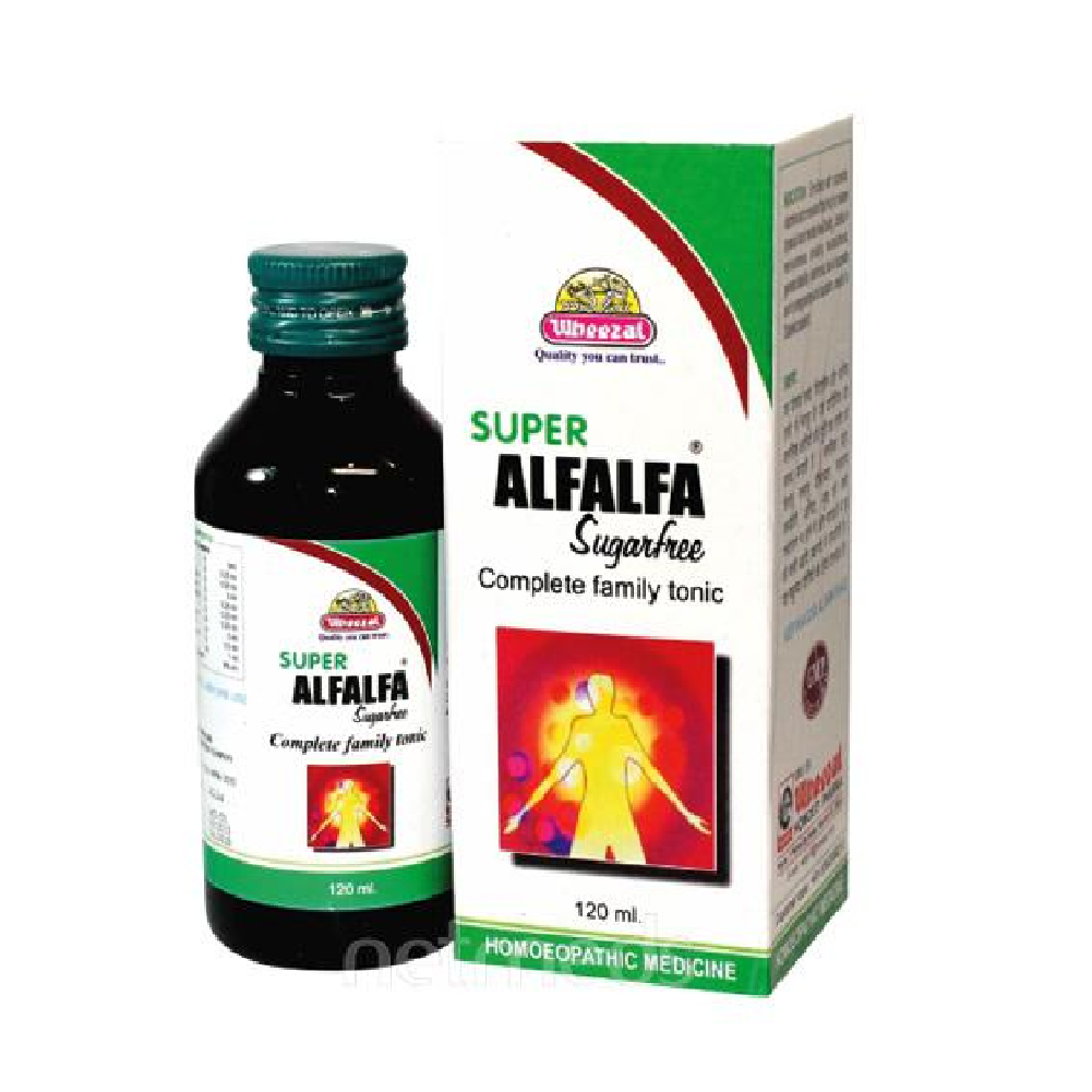 Wheezal-Super-Alfalfa-Syrup-200-ML.png Wheezal Super Alfalfa Syrup (200 ML) For Anxiety, Immune System - Image 1