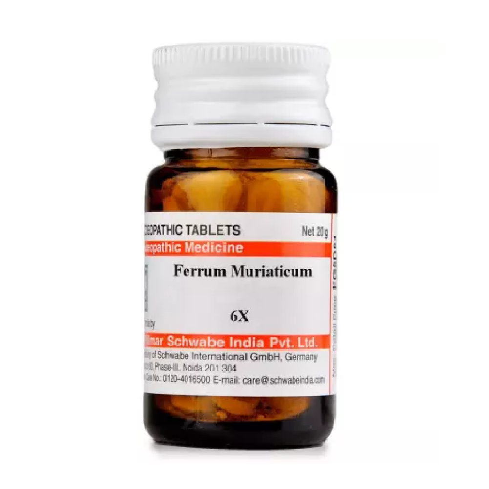 Willmar-Schwabe-India-Ferrum-Muriaticum-6X-20g.png Willmar Schwabe India Ferrum Muriaticum (20g) For High Blood Sugar, Piles - Image 1