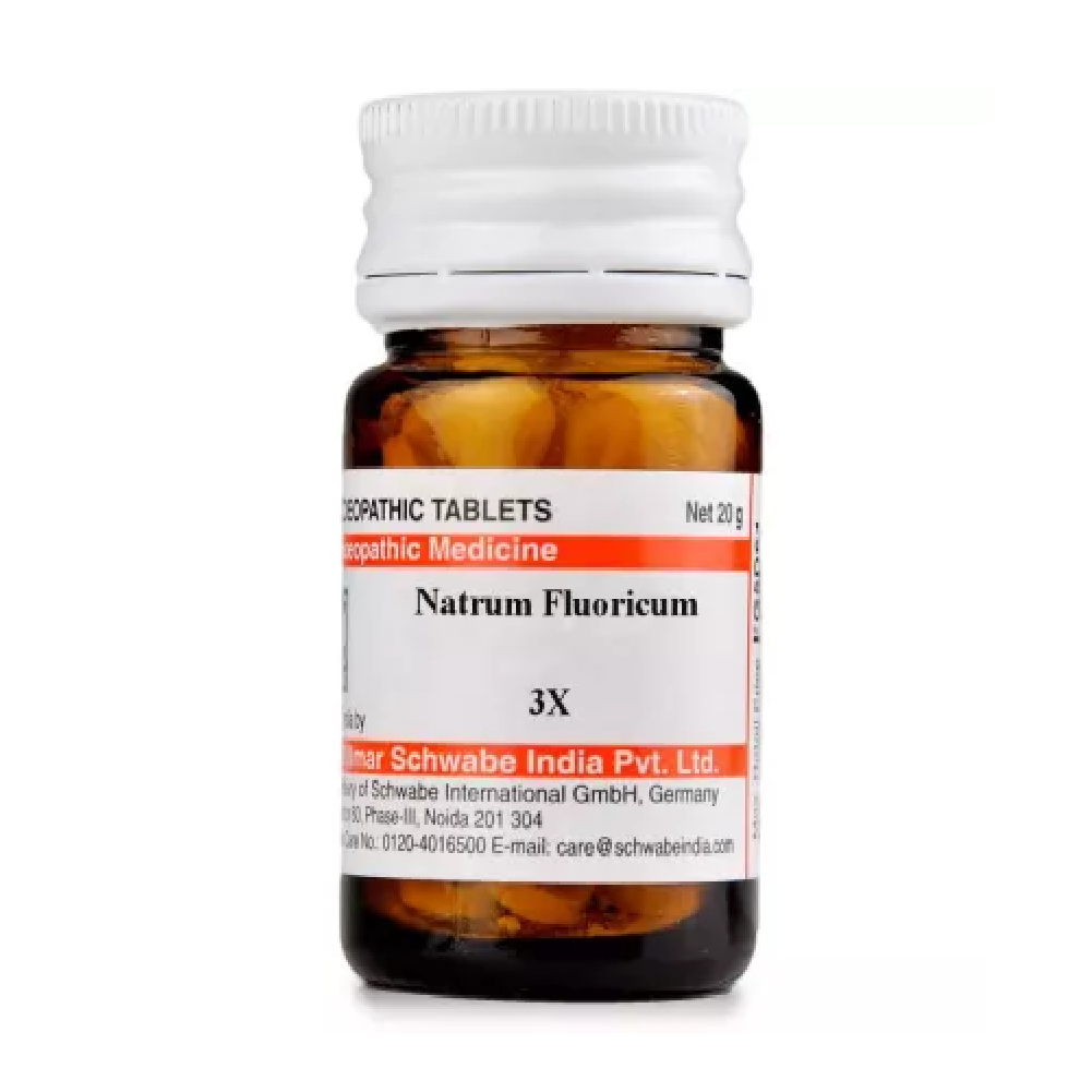 Willmar-Schwabe-India-Natrum-Fluoricum-3X-20g.png Willmar Schwabe India Natrum Fluoricum (20g) For Bleeding Gum, Cold - Image 1