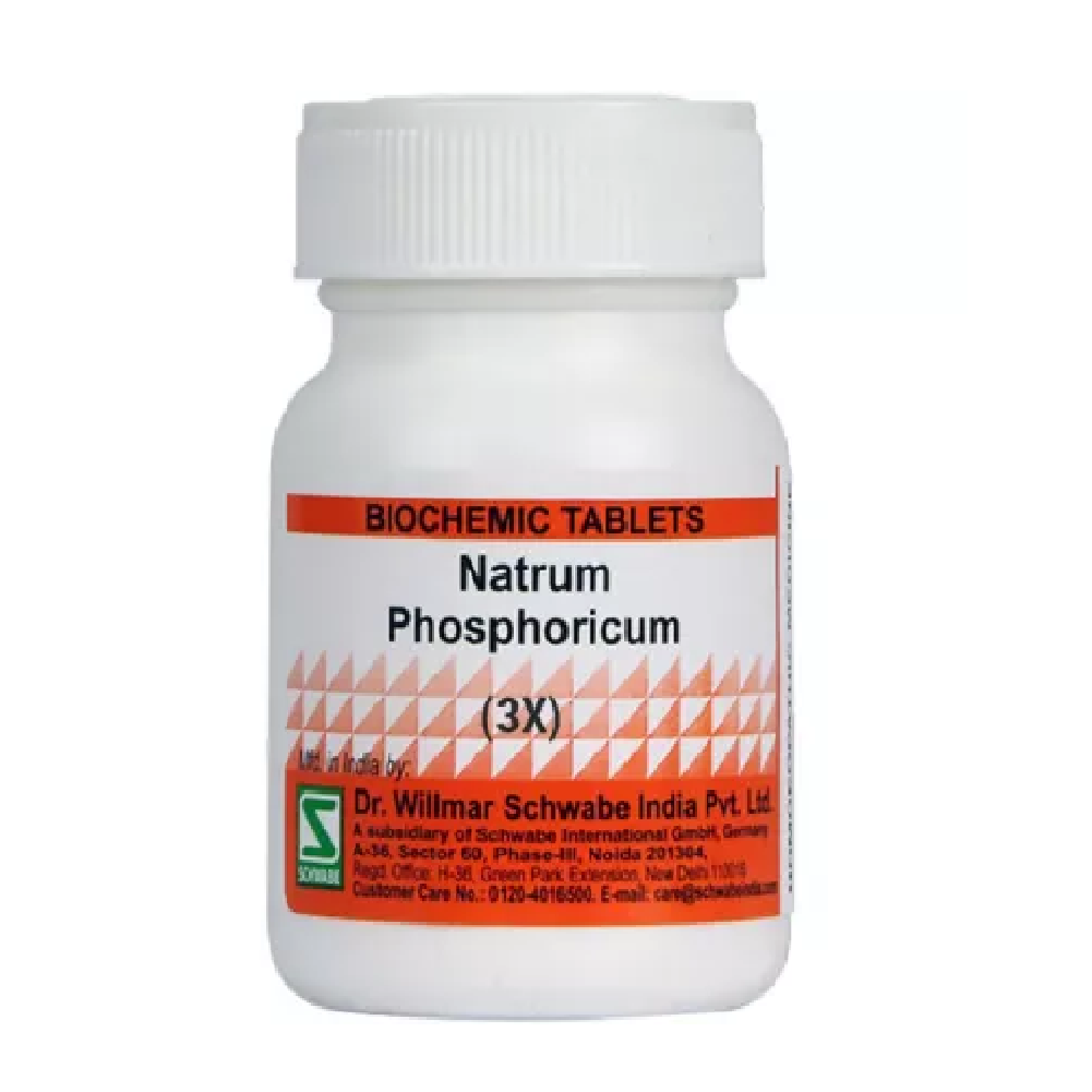 Willmar-Schwabe-India-Natrum-Phosphoricum-3X-20g.png Willmar Schwabe India Natrum Phosphoricum (20g) For Vomiting, Acidity - Image 1