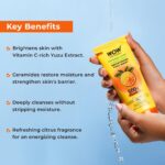 WOW Skin Science Japanese Yuzu + Vitamin C with Ceramide Brightening Face Wash | 500x Vitamin C | For Strengthened Glowing Skin | Paraben-Free Gentle Cleanser with Orange Peel & Camu Camu | 100ml - Image 3